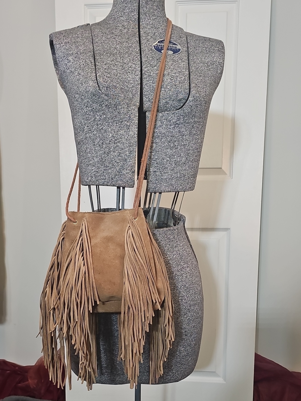 Urban Outfitters Suede Fringe Crossbody Purse Festival Bag